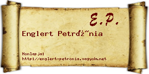 Englert Petrónia névjegykártya